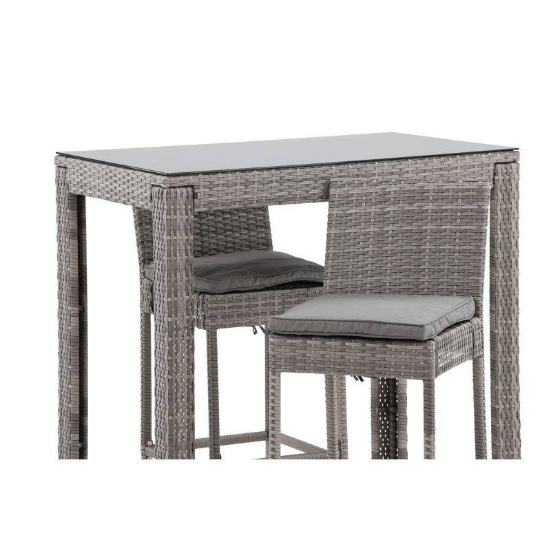 Lelea Metal Outdoor 75cm Bar Stool with Cushion