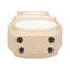 Vase à fleurs superposé en poterie en bois à découpes superposées pour bureau ou maison - Grand vase minimaliste pour décoration de chambre à coucher ou de salon - 19 po, ivoire et brun clair