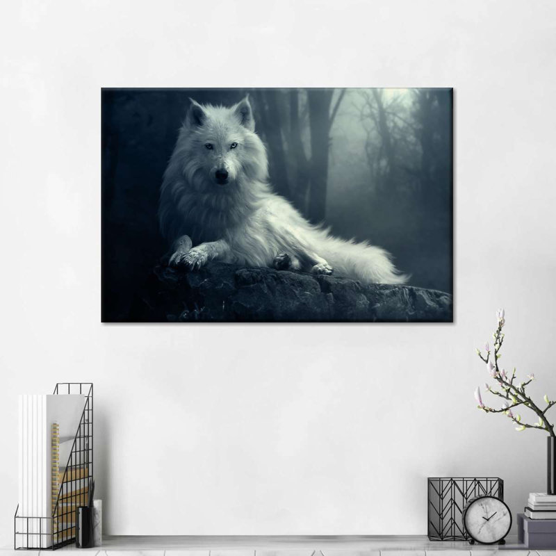 Simple Wolf - reproduction sur toile tendue, H 26 po x l 39 po x P 1,25 po