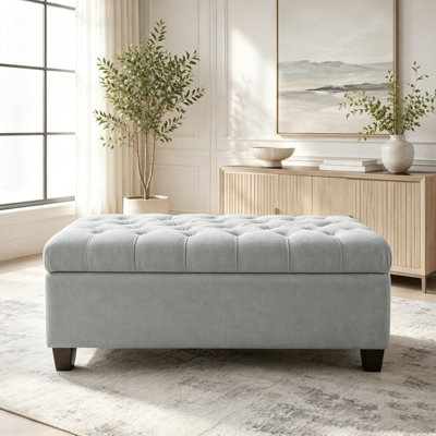 Banc de rangement avec repose-pieds 50,25 po