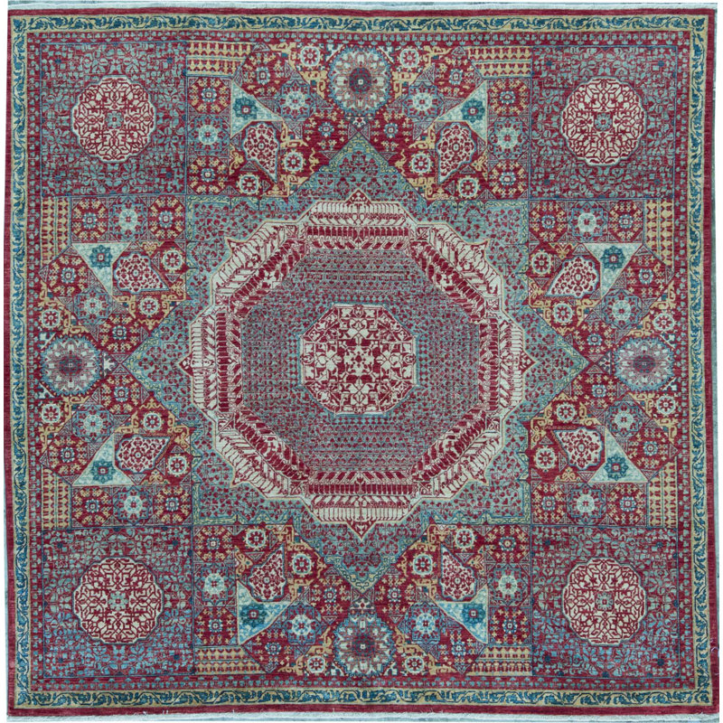 Wool Oriental Area Rug in Red