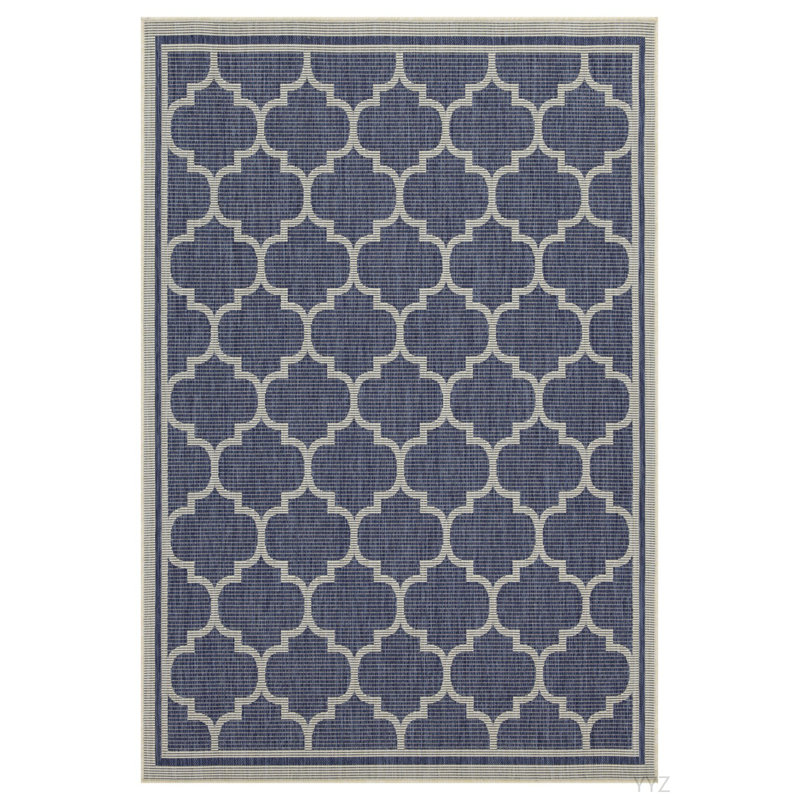 Sunshine GC_HAR2004 Blue 2 Ft. 7 In. X 7 Ft. 3 In. Indoor/Outdoor Area Rug, Runner 2'7" x 7'3"