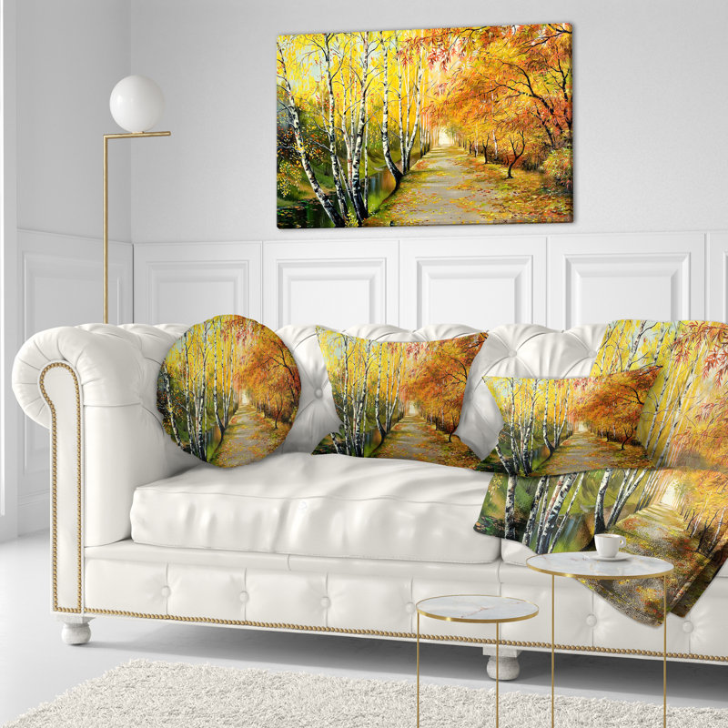 Coussin paysage magnifique paysage d'automne, Rectangle, 12 po x 20 po