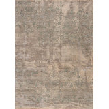 Avant Handmade Silk and Wool Floral and Abstract Area Rug