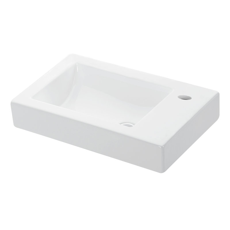 Minimal Ceramic 22.1'' L Bathroom Sink