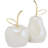 Zelene Apple and Pear Figurines