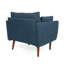 Chaises d'appoint de confort moderne, tissu bleu marine, sièges sophistiqués
