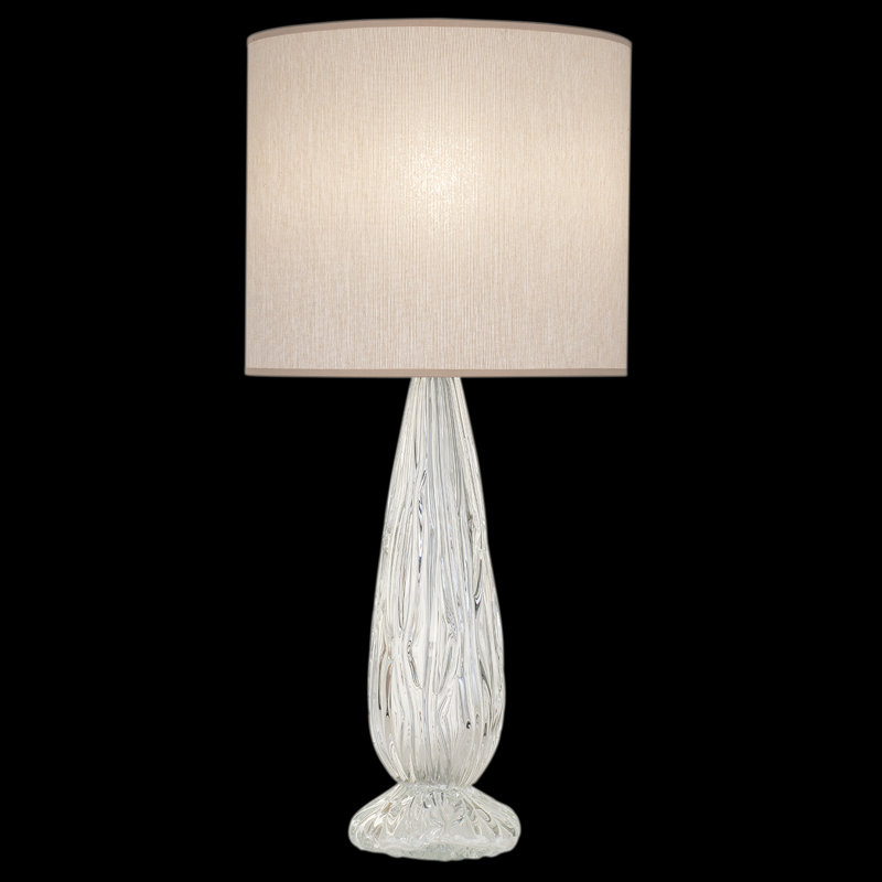 Las Olas Table Lamp, Silver, Beige