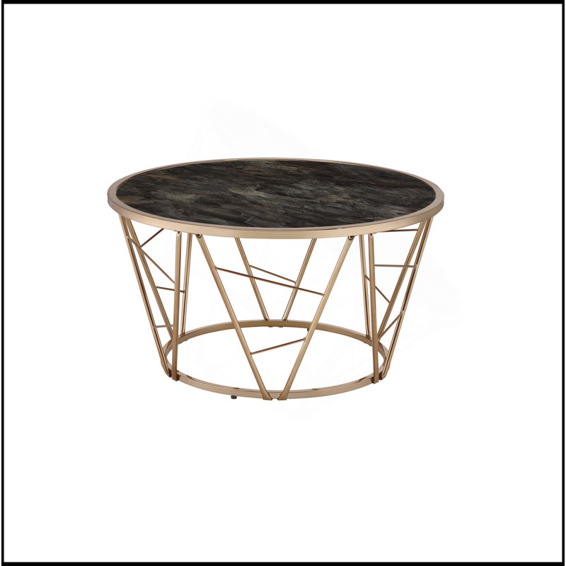 Table basse à plateau en verre d'ingénierie