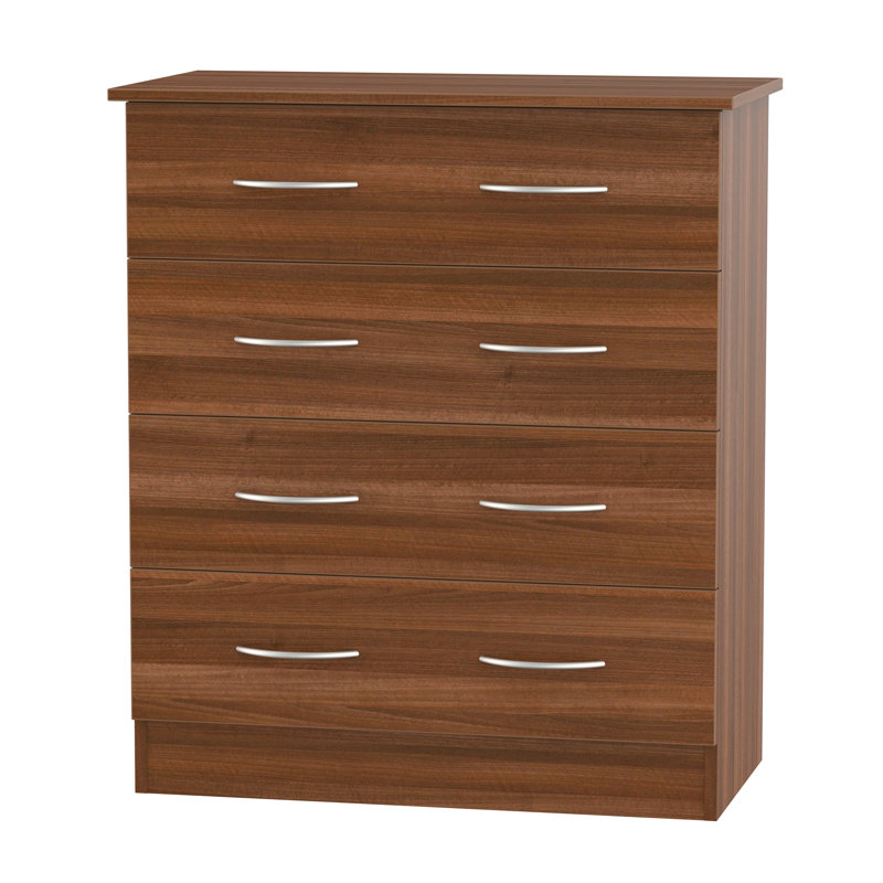 Tabatha 76.5cm W 4 - Drawer Chest of Drawers, Walnut
