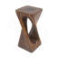 Table d'appoint d'extérieur, table de bout en forme de torsion, table d'appoint décorative, table de tabouret de jardin pour terrasse de balcon, côté piscine, béton léger, texture semblable au bois-223684815