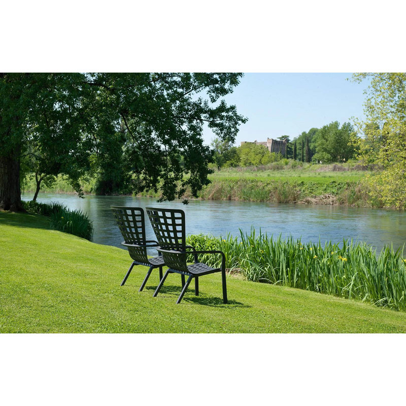 Folio Outdoor Rocker Chair, Black, Pink