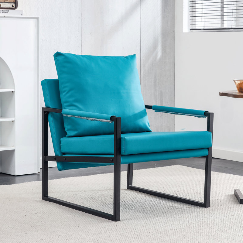 Ensemble de 2 pièces de canapé Modern. Chaise avec accoudoirs rembourrés en cuir polyuréthane