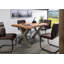 Solid Wood Top Metal Base Dining Table-64125995-64125996-64126001