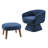 Modern Lounge Accent Chair With Footrest Elevates Small Space Relaxation & Quiet Reading Sessions-1248610370