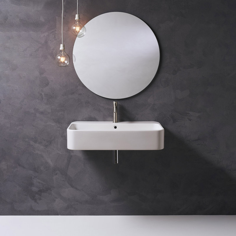 Cosa 47.2'' L Bathroom Sink, Matte Black, Three Holes