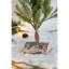 Ensemble de 2, arbre de Noël en PVC 13,5 po sur base en bois avec neige