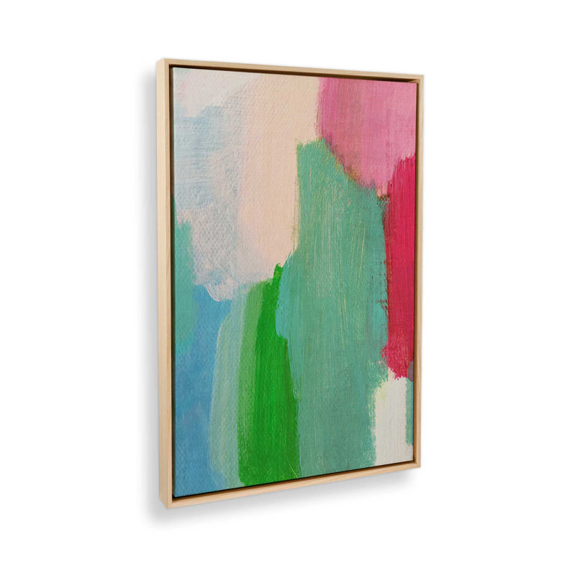 «Lakeside» par Garima Dhawan, reproduction d'art, H 48 po x l 36 po, Cadre flottant, Tanné