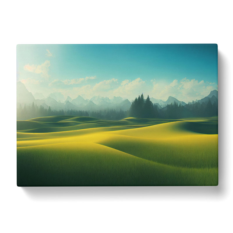 Serene Meadow Landscape Vol.1 - Wrapped Canvas, 40cm H x 60cm W x 3cm D