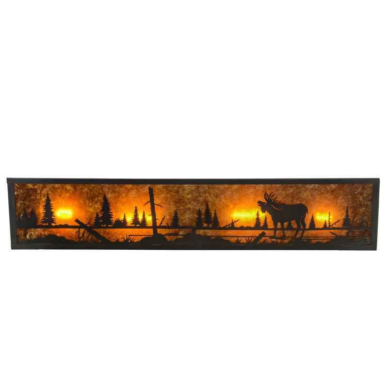 Rustic Lodge 4 - Light Bath Bar, Amber, T10