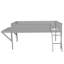 Lit mezzanine en bois avec bureau et DEL-277720519