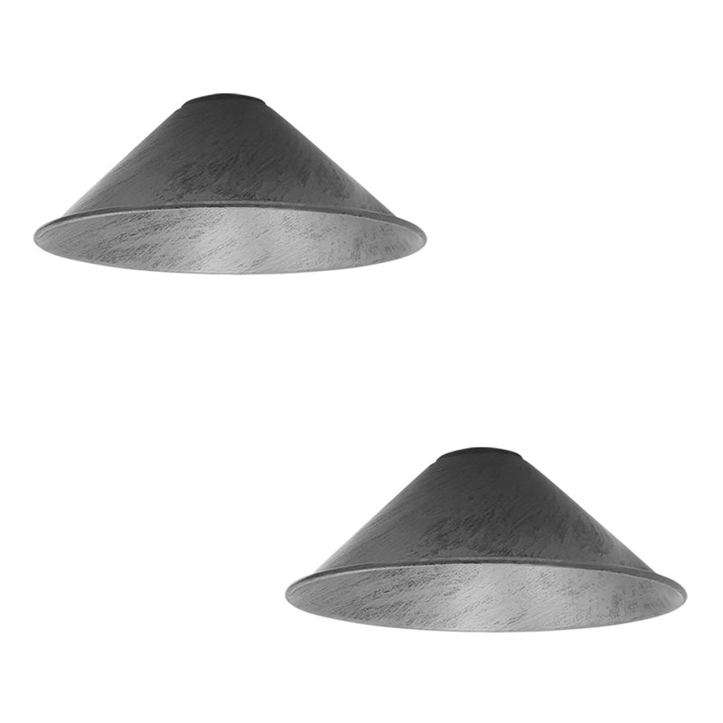 Nikias 10cm H Metal Cone Shape Lamp Shade ( Uno ), Brushed Sillver