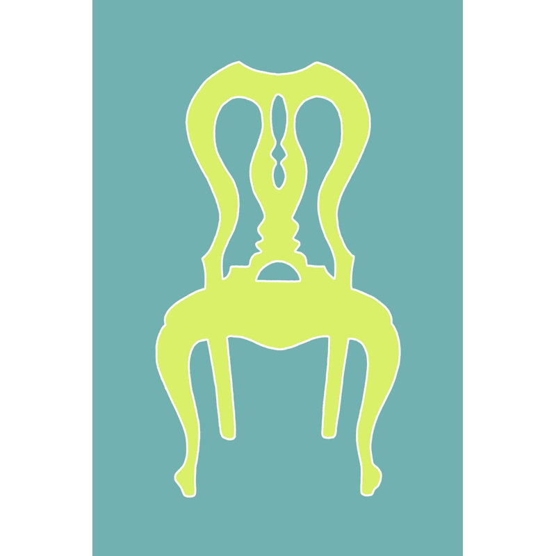 Petite chaise graphique II (U), L 20 po x H 30 po