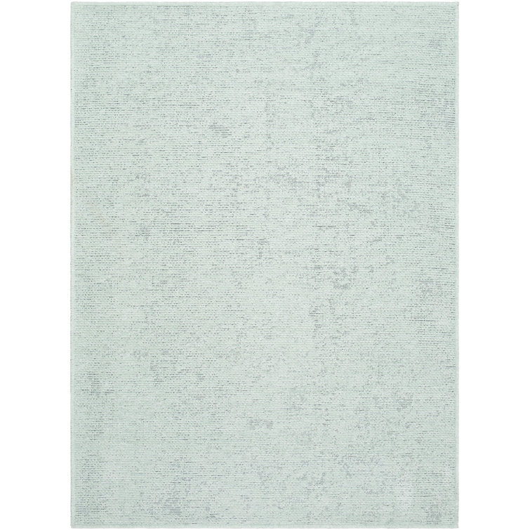 Barbaros Machine Woven Chenille Area Rug in Seafoam