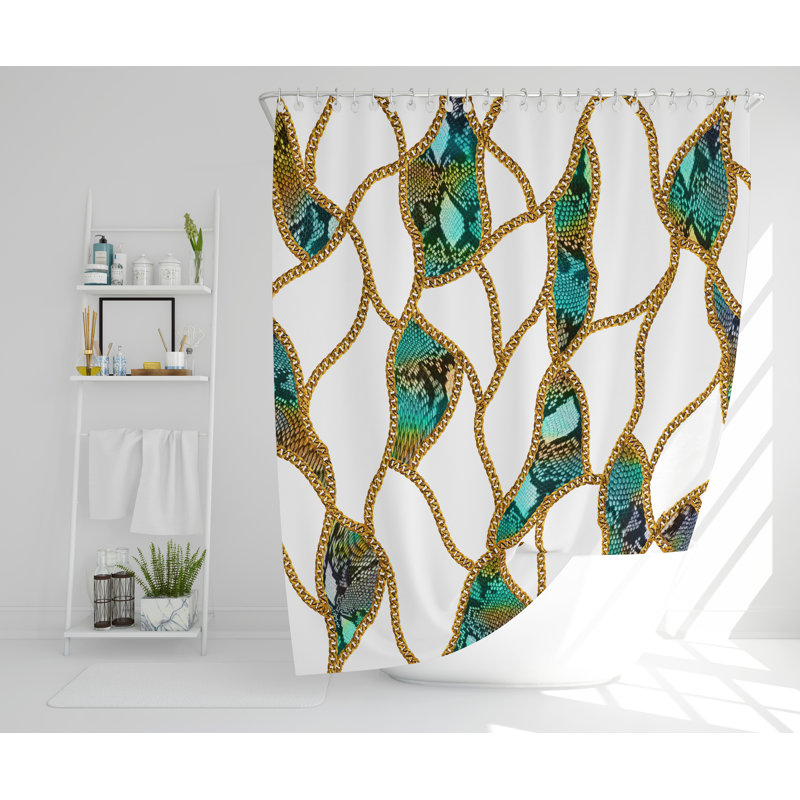 Naylor Polyester Shower Curtain Set, 177cm H x 177cm W