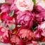 TRIXES Silk Peony Bouquet - 13 Blooms Plus Foliage - Pinks and Reds - Quality Artificial Flowers