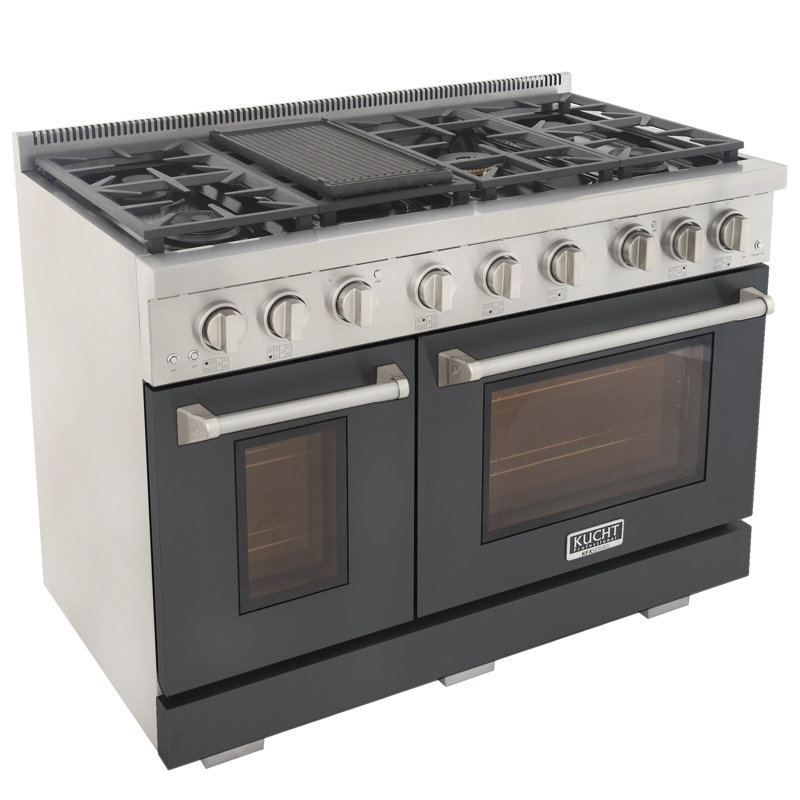 Kucht 48'' W Free Standing Range, Natural Gas, Grey