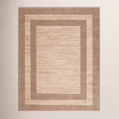 Brown Hand-Woven Jute Rug