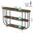 63" Entryway Table, 3-Tier Narrow Console Table with Curved Metal Frame