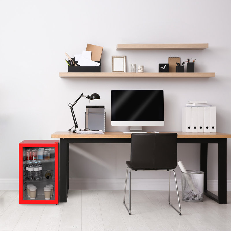 Réfrigérateur à boissons SnowLion 69L - Mini réfrigérateur de 2,4 pieds cubes avec porte en verre réversible, refroidissement silencieux, tablettes réglables