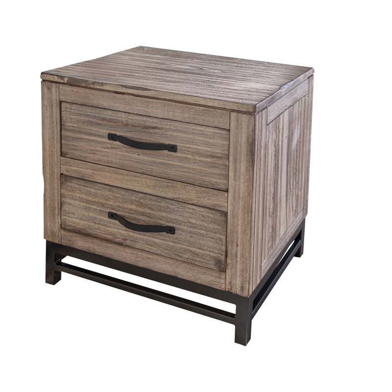 Table de chevet en bois massif Eustazio