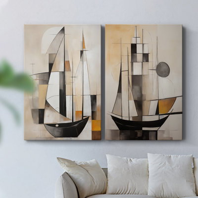Toile tendue avec châssis de qualité supérieure NAUTICAL Series CCGLXXVVI - Prêt à accrocher