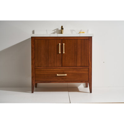 Banta 31'' Single Bathroom Vanity with Quartz Top