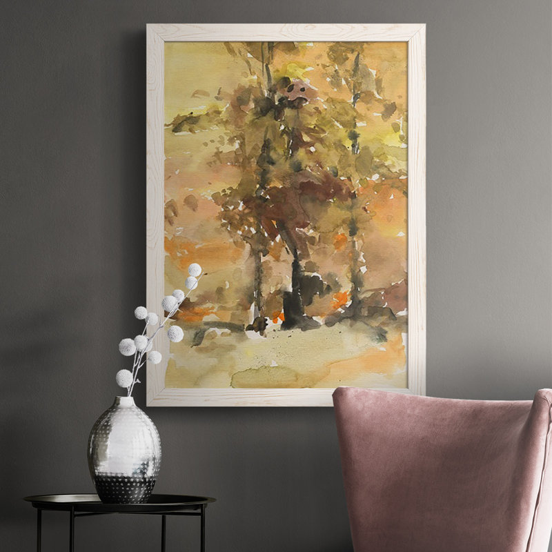 «Fall Foliage Watercolor I», reproduction d'art sur toile, Blanc, H 37,5 po x l 27,5 po x P 1 po