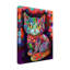 Art mural sur toile tendue - «Neon Cat» par Noemi Ibarz pour décoration de salon, de chambre à coucher ou de bureau - 24 x 32