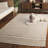 Natural Fiber 202 Hand Woven Seagrass/Pet Striped Rug in Natural/Ivory-811504746