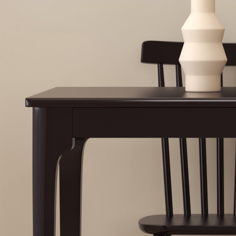 Ensembles de table en bois massif robustes et durables, 7, Noir, noir, noir, noir