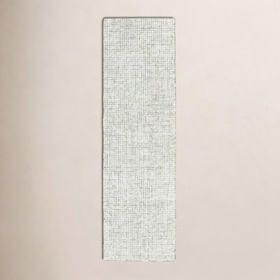 Rowe Ivory Green Hand-Tufted Abstract Rug
