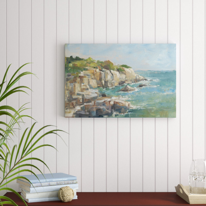 «Impasto Ocean View I», peinture sur toile, H 20 po x l 30 po