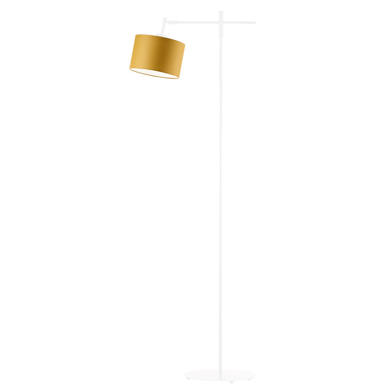 Chafton 145cm Brown Accent Floor Lamp, White, Mustard