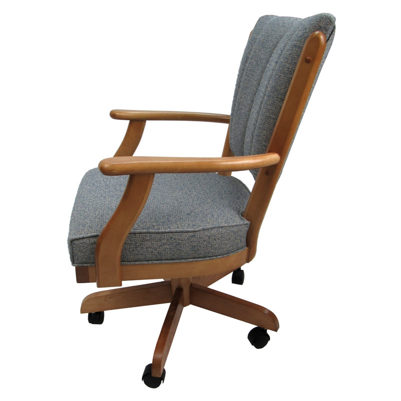 Chaise pivotante avec accoudoirs Eowyn, Aquamarine, Brun