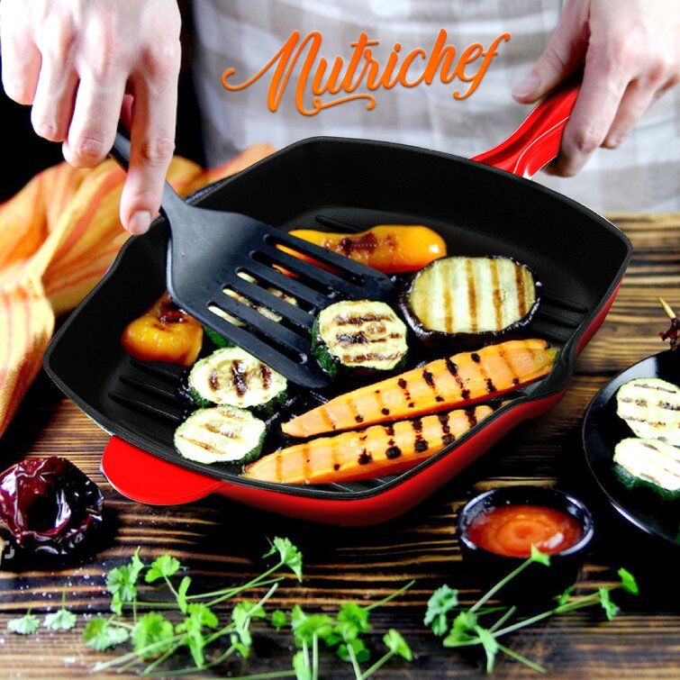 11.46'' Non-Stick Enameled Cast Iron Grill Pan