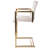 Archy Brass Stainless Steel Upholstered Velvet Seat 26-Inch Counter Height Barstool with Arms-148417489