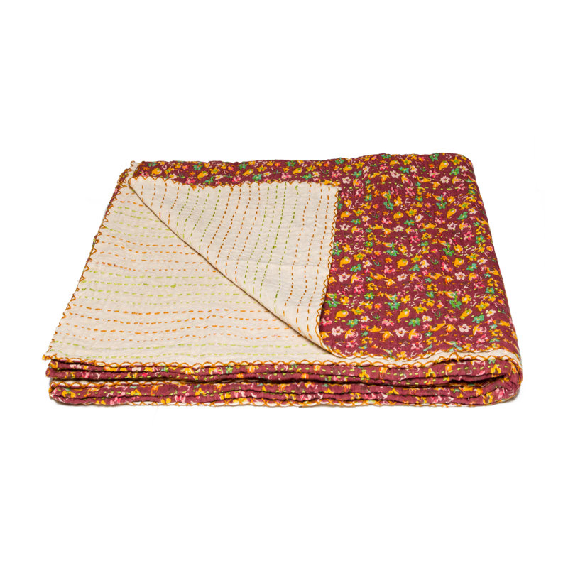 Kantha Knitted Throw Blanket