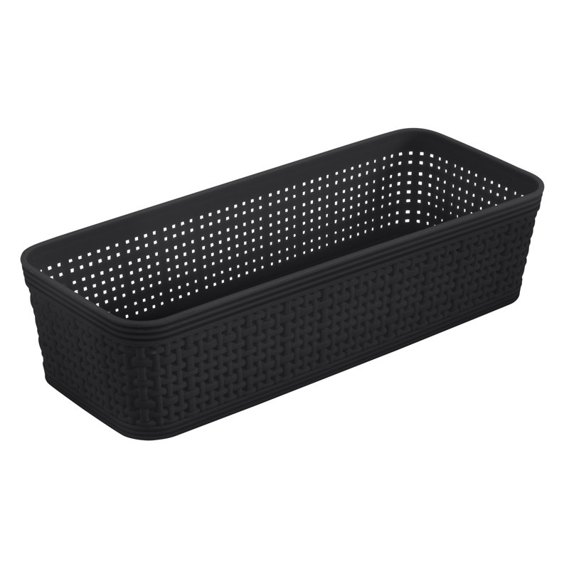 Simplify Plastic Basket, Black