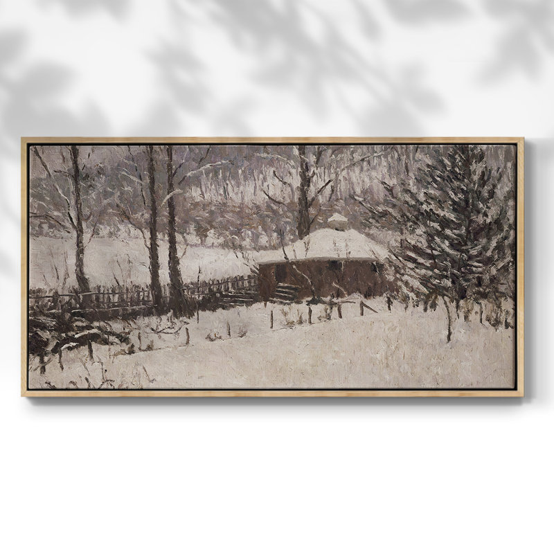 Série paysage - MLxxxi - Toile tendue avec châssis encadré - Prêt à être accroché, H 25 po x l 49 po, Naturel
